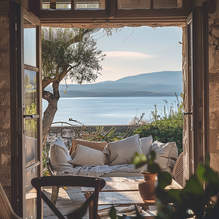 Traditionelle Steinhäuser in Kroatien